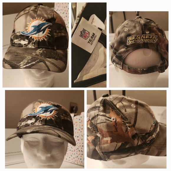 NFL MIAMI DOLPHIN'S Adjustable Camo Hat. $12 - Picture 1 of 10